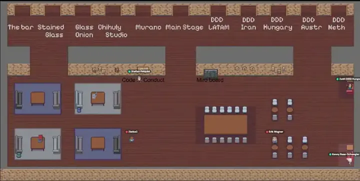 The Global DDD Day virtual venue with multiple stages